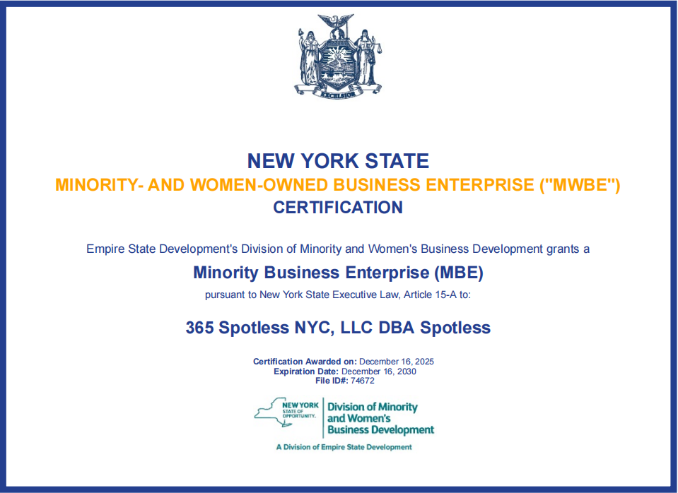 mwbe NYC Cleaning Certification